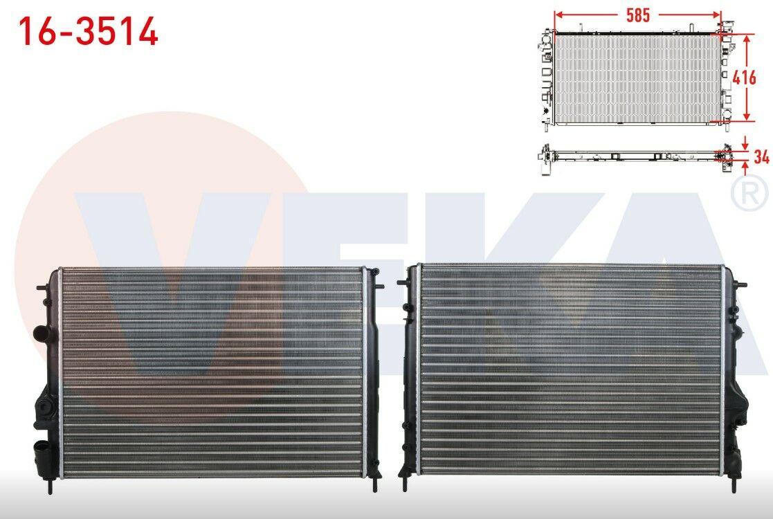 Veka 16-3514 Water Radiator Renault Megane I BA0/1.4i 16V 1996-2003 — Radiators & Fans