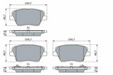 BOSCH Brake Pads 0986424864 - Rear Brake Set