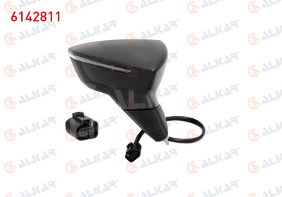 Alkar 6142811 Outer Rear View Mirror Right Electric Heated with Turn Signal 6 Pin Seat Ibiza V (K — Tail, Signal & Reflectors