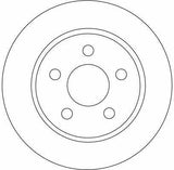 TRW DF4372 Rear Brake Disc - Performance for Ford C-Max & Focus — Brake Rotors & Drums