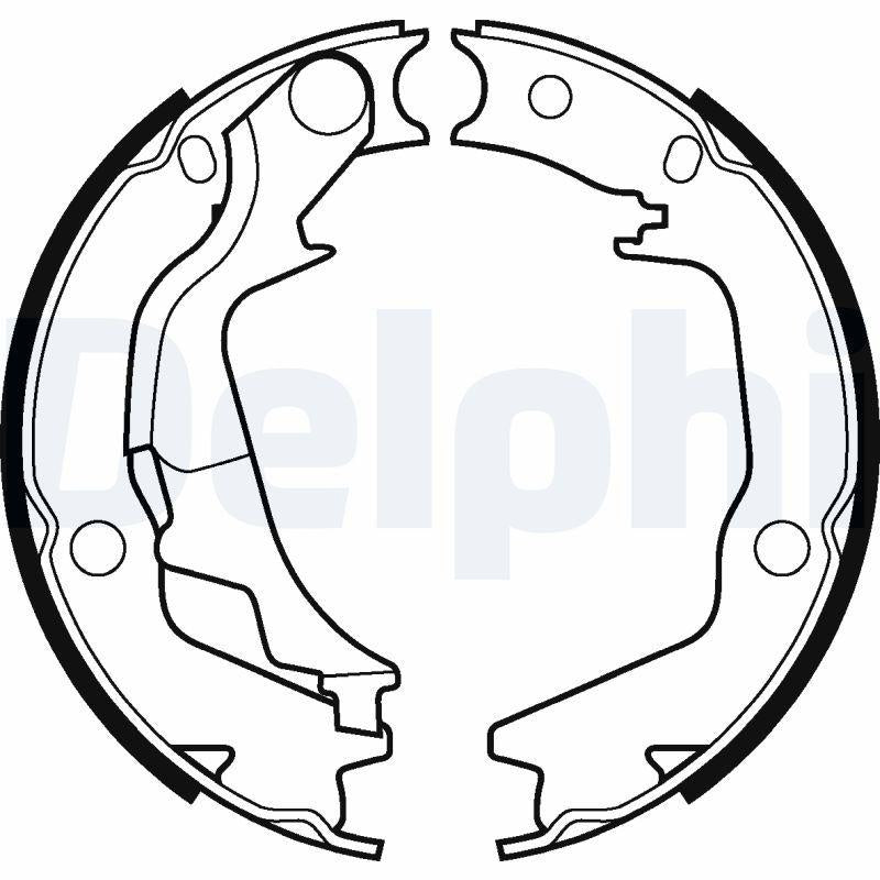 Delphi LS2042 Brake Pad Elfren Brake Shoe-(Hyundai: Getz 06-09 / i20 008-12 / Sonata 04-07 / Kia: Soul 09-/ Magentis 01 -)