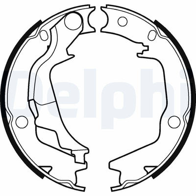 Delphi LS2042 Brake Pad Elfren Brake Shoe-(Hyundai: Getz 06-09 / i20 008-12 / Sonata 04-07 / Kia: S — Brake Cables & Hardware