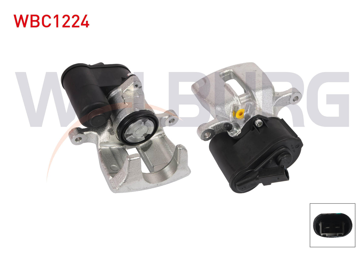WALBURG WBC1224 Brake Caliper Electronic Left Rear Piston 41mm Disc 282mm Audi Q3 2011-2018 / Alhambra 2010-/ Passat 2005-2010 / Passat CC 2008-2012 / Tiguan 2007 - 1 Piece