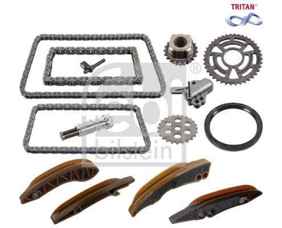 Febi Bilstein 180427 Camshaft Chain Tritan Set Lower Upper Complete 2Xgerici + 3Xzincir + 4Xkizak + 2Xdisli + Seal + — Timing