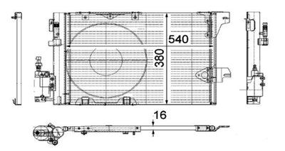 MGA 82141 A/C Condenser-(Opel: Astra G Zafira 98-02) — Condensers & Evaporators