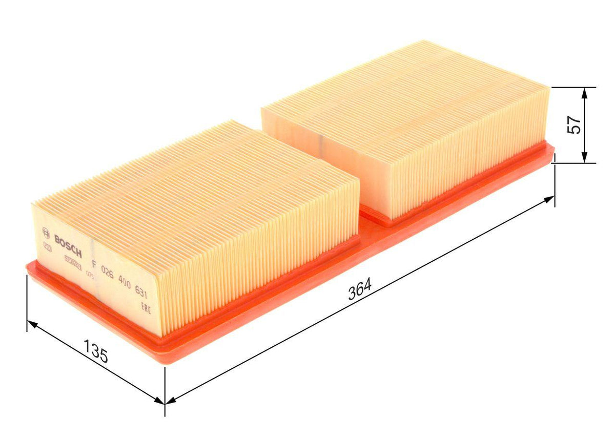 Bosch F026400631 Air Filter Alfa Giulia Stelvio 2,2 D 15- — Air & Cabin Filters