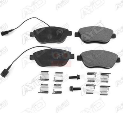 AYD 11-60041E Brake Pad Front 10-Punto.Evo-Bravo-Linea 1.3Mj-1.4i-1.6Mj 2 with Connector + Connector + Bolt