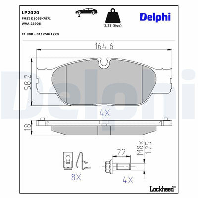 Delphi LP2020 Brake Pad