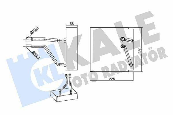 Kale Radiator 349995 - Evaporator Brazing for Ford Fiesta V Fusion 1.4 / 1.6TDCI — Condensers & Evaporators