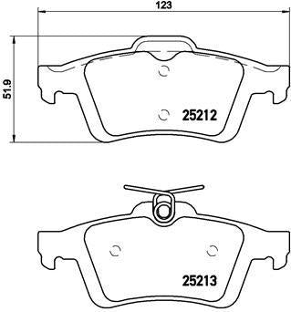 Brembo P24148 Brake Pad Ford Focus C.Max / S40 Bm 04-Rear
