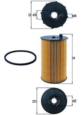 Mahle OX205-2D Oil Filter 276Dt Discovery 3/4 Range Rover Sport Jaguar Xj Xf S-Type 04-18 — Oil Filters