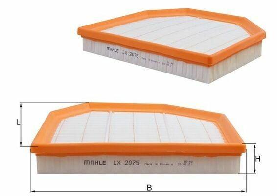 MAHLE Air Filter LX2075 - Right Side for BMW F30, F80, and F10 Series — Air & Cabin Filters