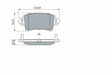 BOSCH 0986494043 - Brake Pads Set for Master Movano