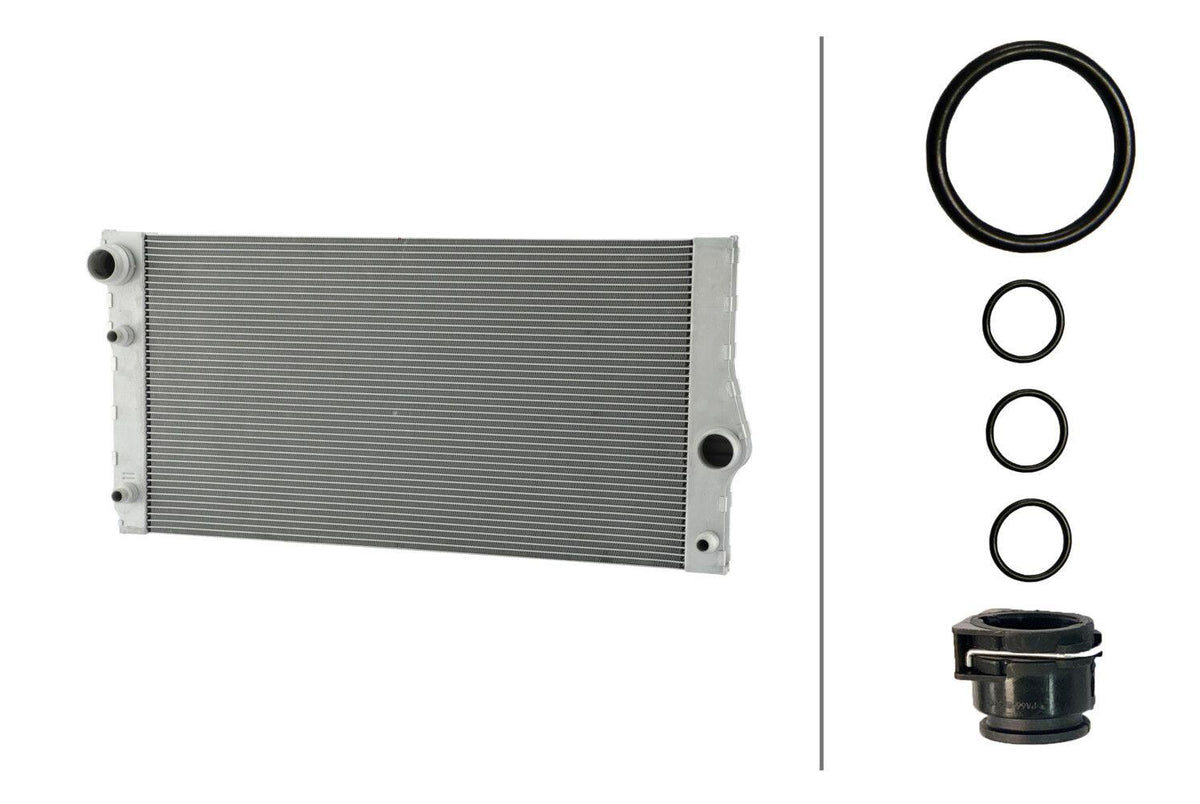 Hella 8MK366301-821 Motor Water Radiator BMW F07 F10 F11 F01 F02 F03 F04 — Radiators & Fans