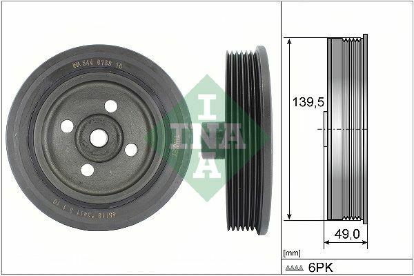 ina crank pulley for ford, replacement part for ford vehicles, ina 544013910 specifications INA Crank Pulley | Replacement Part for Ford Models (Transit Connect 02, Focus 99, Mondeo IV 07, S-Max 06, 1.8 TDCI) INA Crank Pulley for Ford - Quality Replacement Part ina, crank-pulley, ford-parts, car-repair, mechanics, replacement-parts, engine-parts, automotive, car-owners, ai-generated