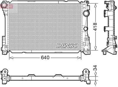 Denso DRM17115 Motor Water Radiator C218-X218 C207 W212 S212 R172 12-17 — Radiators & Fans