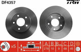 TRW DF4357 Brake Disc for 2002-Designed Primera P12 - 278mm — Brake Rotors & Drums