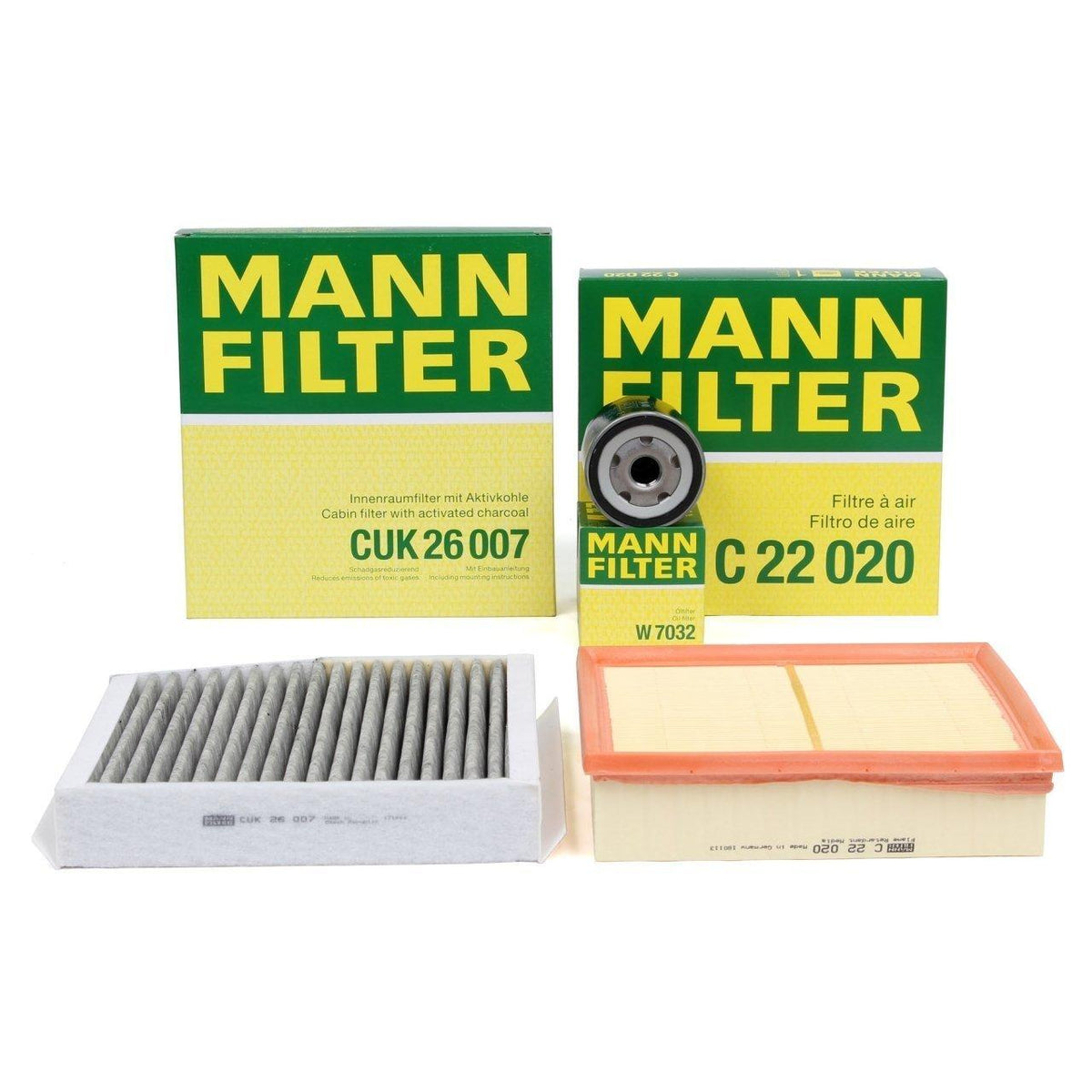 MANN Mercedes GLA 180 CDI Periodic Maintenance Filter Set - Includes Oil, Air, and Cabin Filters — Maintenance & Service Kits
