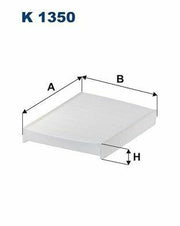 filtron k1350 cabin air filter front view, filtron k1350 cabin air filter technical specifications FILTRON K1350 | Cabin Air Filter for Ford Focus & C-Max 1.5L & 1.6L TDCi | 254mm x 202mm x 36mm FILTRON K1350 Cabin Air Filter for Focus and C-Max cabin-air-filter, filtron-k1350, ford-focus-filter, ford-cmax-filter, automotive-parts, air-quality, car-maintenance, replacement-filter, dust-filter, ai-generated