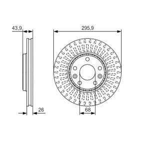 Bosch Front Brake Disc Kit for Renault Latitude 2010-2015 1.5 dCi — Brake Rotors & Drums