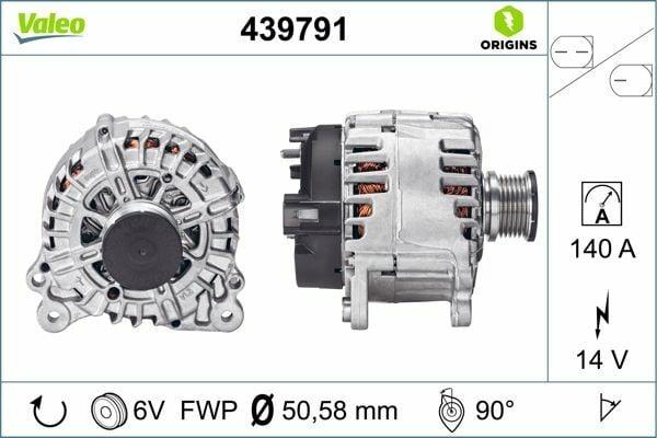 VALEO Alternator 439791 - 140A Charging Capacity for VW Cars — Starting & Charging