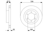 BOSCH Disc Brake for 2003-2005 Land Cruiser 3.0 D-4D 4.0I 20V — Brake Rotors & Drums