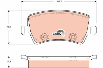 TRW GDB1685 Brake Pad Rear Ford S-Max/Galaxy III/Kuga/Mondeo, LR Freelander II/Evoque — Brake Pads