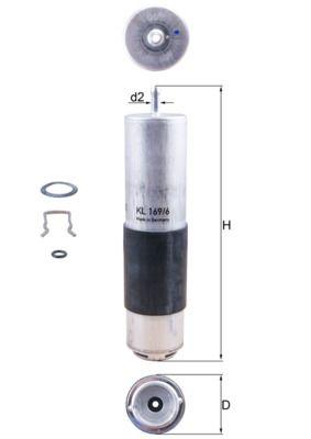 Mahle KL169-6D Diesel Filter Mercedes C205/W205/S205 OM626 13-18 — Fuel Delivery