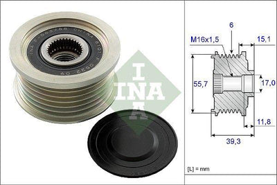 INA 535024910 Alternator Pulley Ssangyong Actyon Sport 2.0 2011-> Korando 2012->