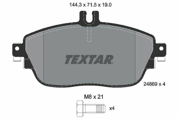 TEXTAR Brake Pads 2486901 - Front Set for Infiniti Q30 2012