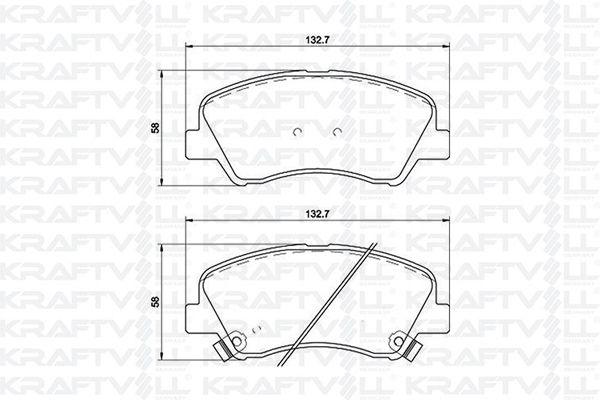 Kraftvoll 07010090 Front Brake Pad Hyundai Accent Blue 2011- / Kia Rio 2011- — Brake Pads