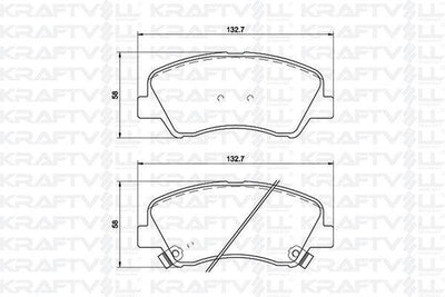 Kraftvoll 07010090 Front Brake Pad Hyundai Accent Blue 2011- / Kia Rio 2011- — Brake Pads