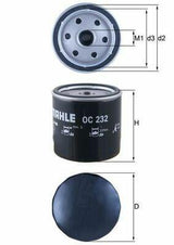MAHLE OC232 Oil Filter for Connect & Focus 1.8Tdci-Di — Oil Filters