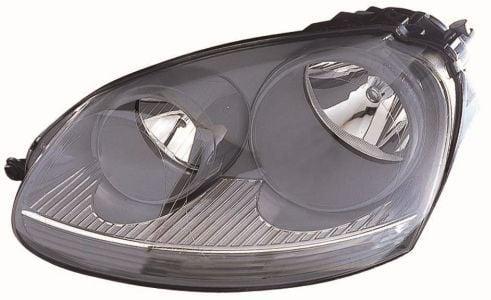 depo motorized left headlight for volkswagen golf v, close up of depo golf v headlight, installation example of volkswagen golf v headlight DEPO Motorized Left Headlight - Grey | Volkswagen Golf V 2004-2005 DEPO Motorized Left Headlight for VW Golf V 04-05 depo, volkswagen-golf, headlights, car-accessories, vehicle-lighting, auto-parts, golf-v-headlight, motorized-headlight, grey-headlight, ai-generated
