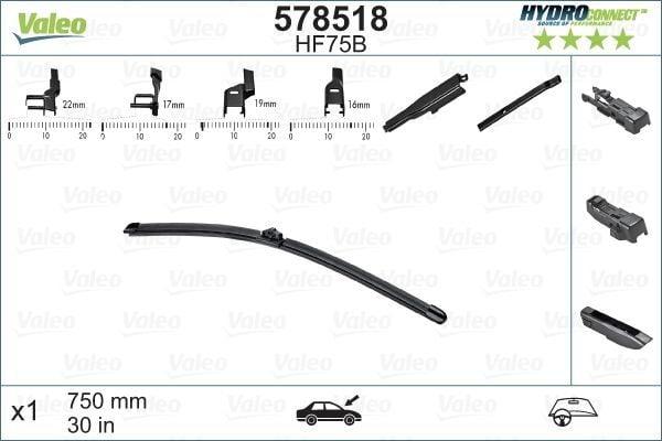 VALEO 578518 Wiper Blade - 75Cm — Wipers
