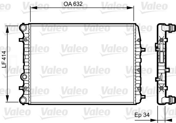 Valeo 732864 Radiator VW Polo 02-10, Seat Ibiza/Cordoba 02-10, Skoda Fabia/Roomster 00-16 — Radiators & Fans
