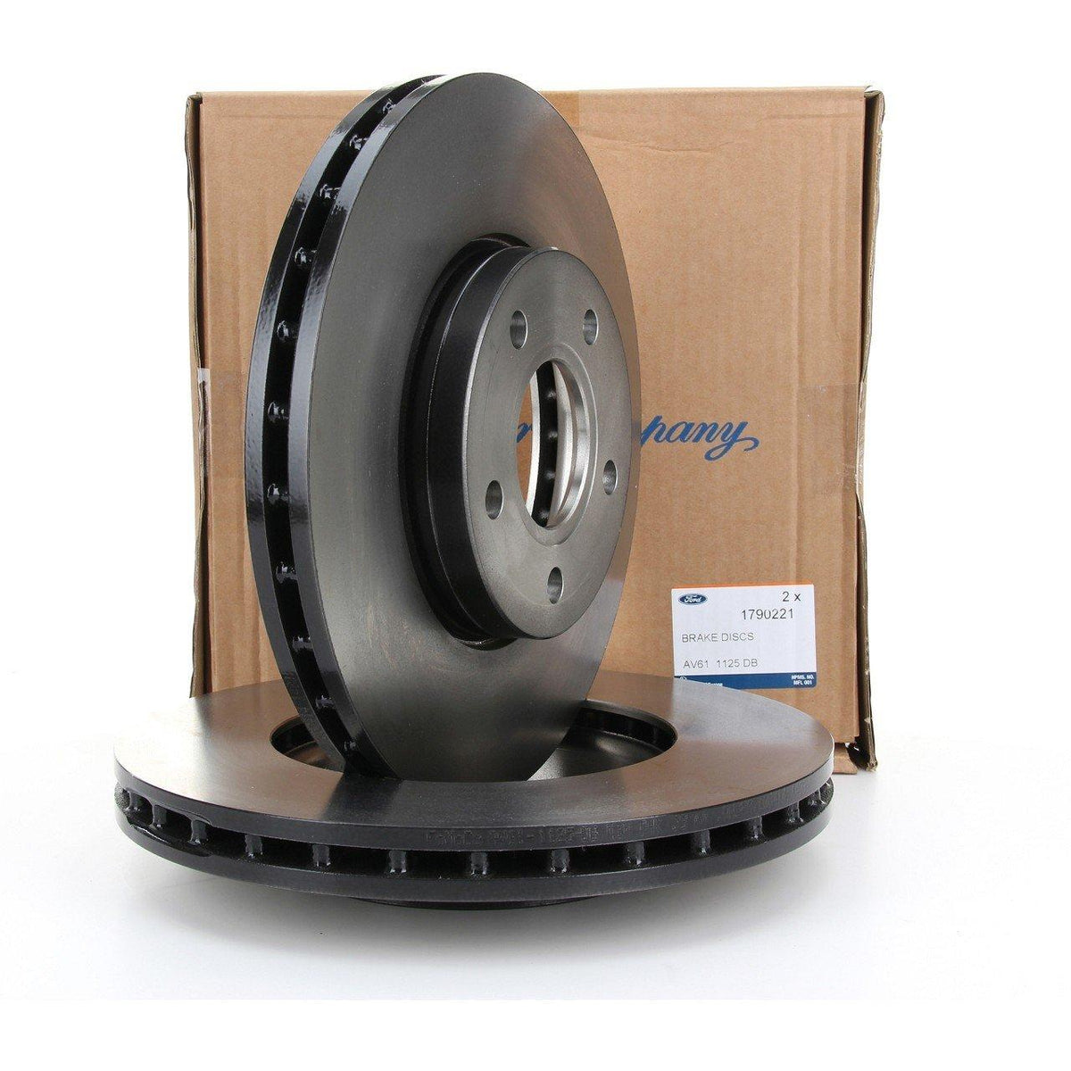 Ford Otosan AV611125BB Front Brake Disc Set Focus 2014-2018 C-Max Kuga Set — Brake Rotors & Drums
