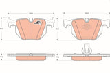 TRW GDB1727 Brake Pad Set - Rear BMW 5 Series E60 (2004+) — Brake Pads