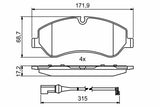BOSCH 0986494844 Brake Pads Front - Low-Metallic, ECE-R90 Certified