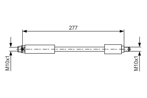 BOSCH Rear Brake Hose 1987481616 — Brake Hydraulics
