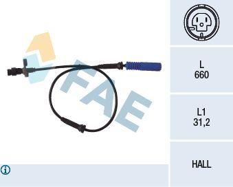 FAE ABS Sensor E-39 Front 98-On Blue - Wheel Speed Sensor — Brake Sensors & ABS