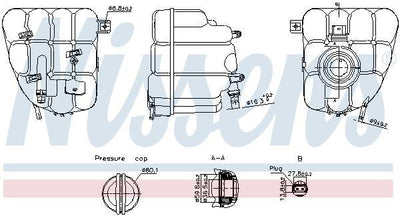 Nissens 996255 Spare Su Tank with Cover VW Touareg Porsche Cayenne