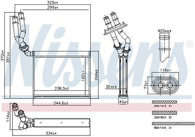 Nissens 707299 Heater Core VW Touareg / Porsche 2011- — Heater & Blower