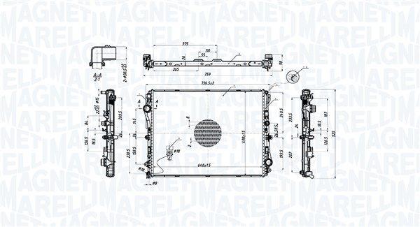 Magneti Marelli 350213220600 Water Radiator W213-222-X253-238-447-Vito M654-622-274-276 13 — Radiators & Fans