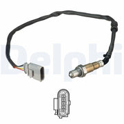 delphi lambda sensor es21181-12b1 front view, delphi lambda sensor es21181-12b1 rear view DELPHI ES21181-12B1 - High-Performance Lambda Sensor for Car Owners & Mechanics | 22.4 in Cable Length DELPHI Lambda Sensor - High Performance for Cars delphi, lambda-sensor, automotive, car-parts, mechanics, car-owners, high-performance, wideband-sensor, vehicle-upgrades, ai-generated