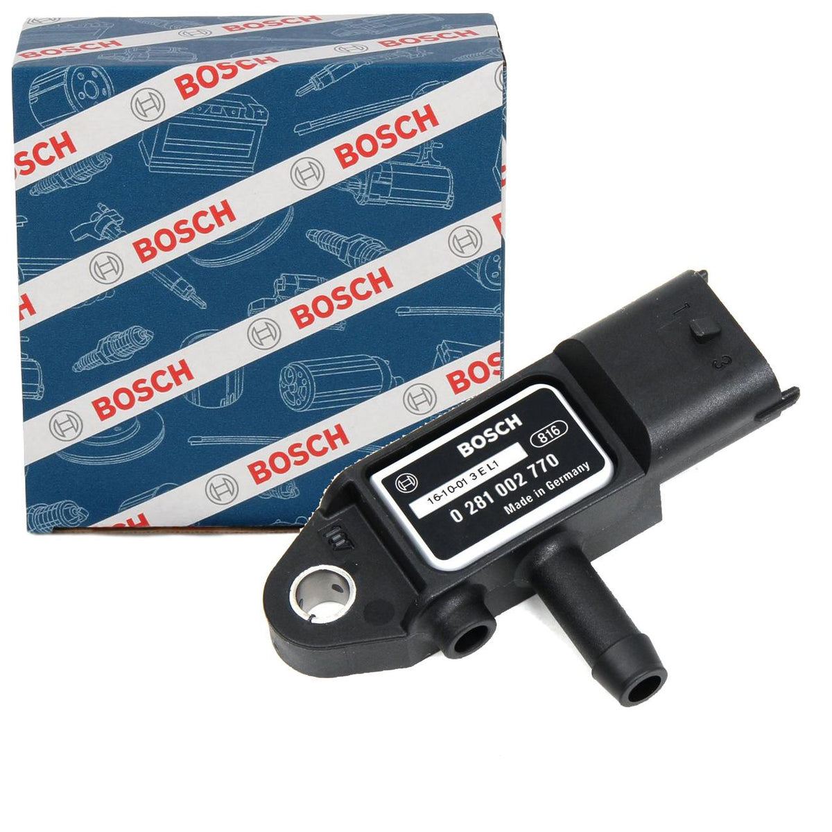 Bosch 0281002770 Pressure Sensor Exhaust 06-G.Punto-Astra.H-Vectra.C 1.3Mjt-1.9Mjt *Z19dt* — Vehicle Sensors & Switches