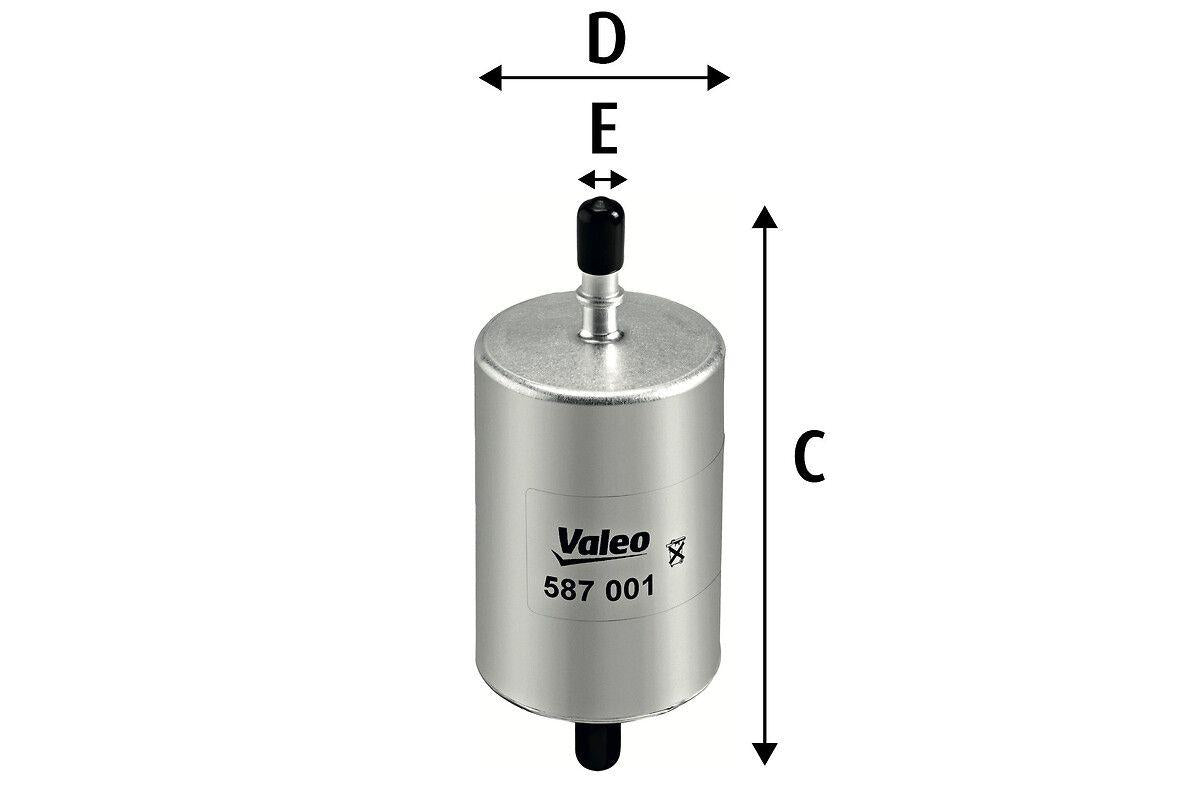 Valeo 587001 Fuel Filter (Gasoline) (Renault Clio I / II / III All Mod. Kangoo 1.4 Megane I II 1.4 1.6 16V) — Fuel Delivery