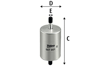 Valeo 587001 Fuel Filter (Gasoline) (Renault Clio I / II / III All Mod. Kangoo 1.4 Megane I II 1.4 1.6 16V) — Fuel Delivery
