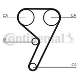 Continental CTAM CT881WP1 - Timing Belt & Water Pump Set for Ford Focus & Fiesta 1.4-1.6 16V — Water Pump & Thermostat