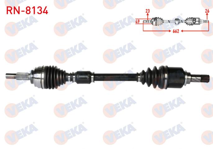 Renault 4 Renault Clio IV 2012-2020 1.5 dCi Left Axle Complete — Axles, CV Joints & Boots